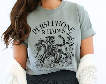 Persephone Shirt, Greek Goddess Pomegranate Shirt, Persephone and Hades, Light Academia Greek Mythology T-Shirt, Poet T Shirt
