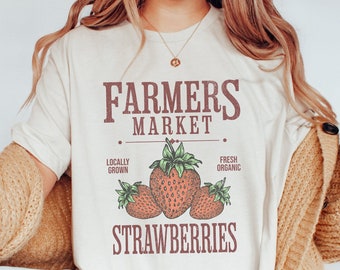 Farmers Market Strawberry Shirt, Strawberry Lover Gift