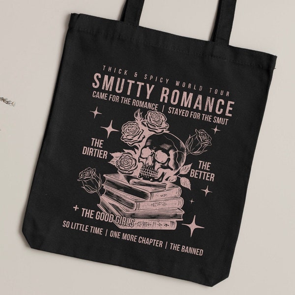 Dark Romance Bag, Smut Bookish Tote Bag, Romance Reader Summer Tote Bag, Canvas Literary Bag, Booklover Merch, Reading Tote Bag, Smut Reader