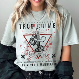 True Crime Shirt, Basically a Detective True Crime Junkie T Shirt, Macabre Distressed Band Tee