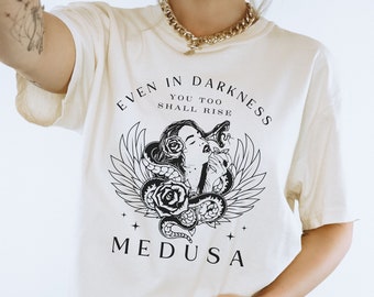Vintage Style Goddess Medusa Shirt, Snake T Shirt, Greek Mythology, Grunge Greek Apparel