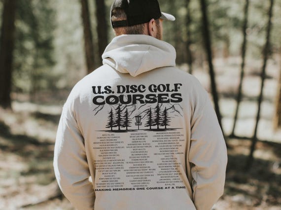 Disc Golf Hoodie, US Frisbee Golf Courses, Disc Golf sweatshirt, Disc Golf Gifts, Flying Discs, Disc Golf Shirt