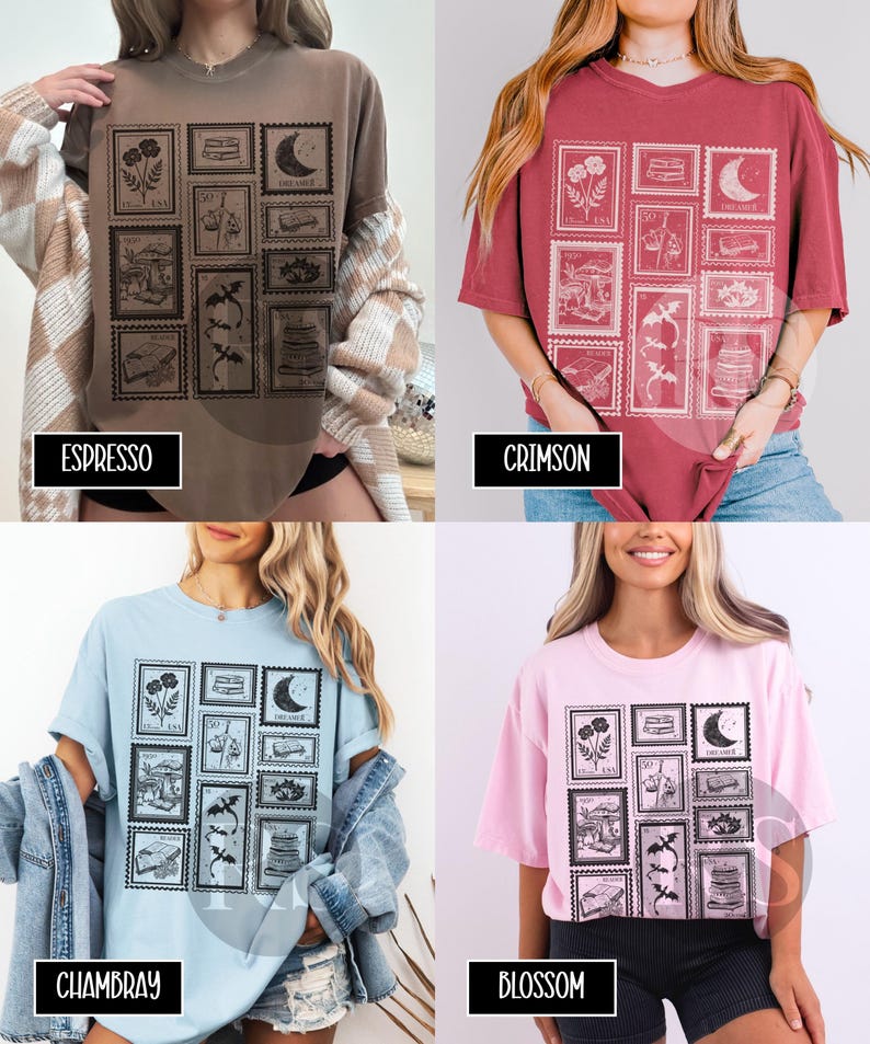 Book Lover Stamp Shirt for Reader, Librariancore Booktrovert Shirt, Romantasy Merch, Book Club Late Night Reader Bookish Gifts,Library Shirt bild 8