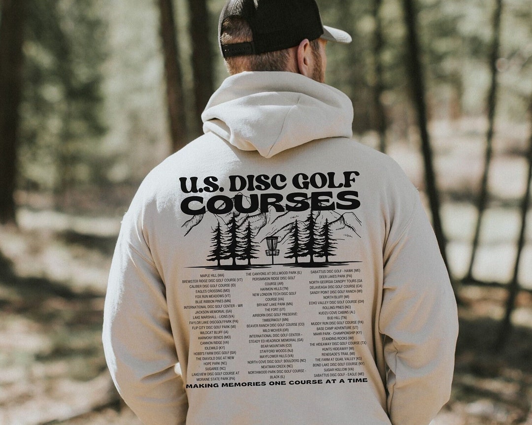 Disc Golf Hoodie, US Frisbee Golf Courses, Disc Golf Sweatshirt, Disc