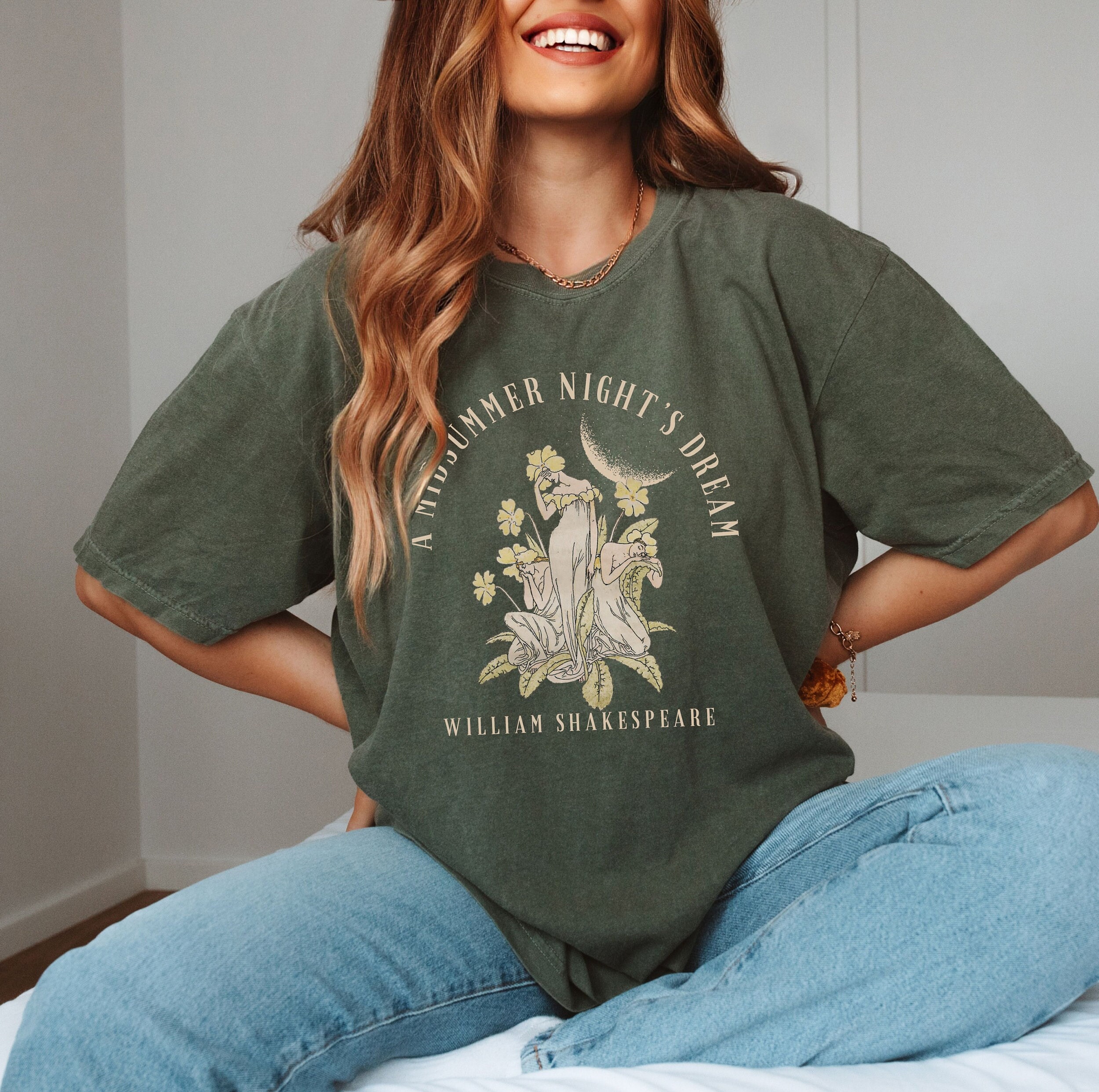 Shakespeare Shirt, A Midsummer Nights Dream, Fairy Grunge Shirt, Poet ...
