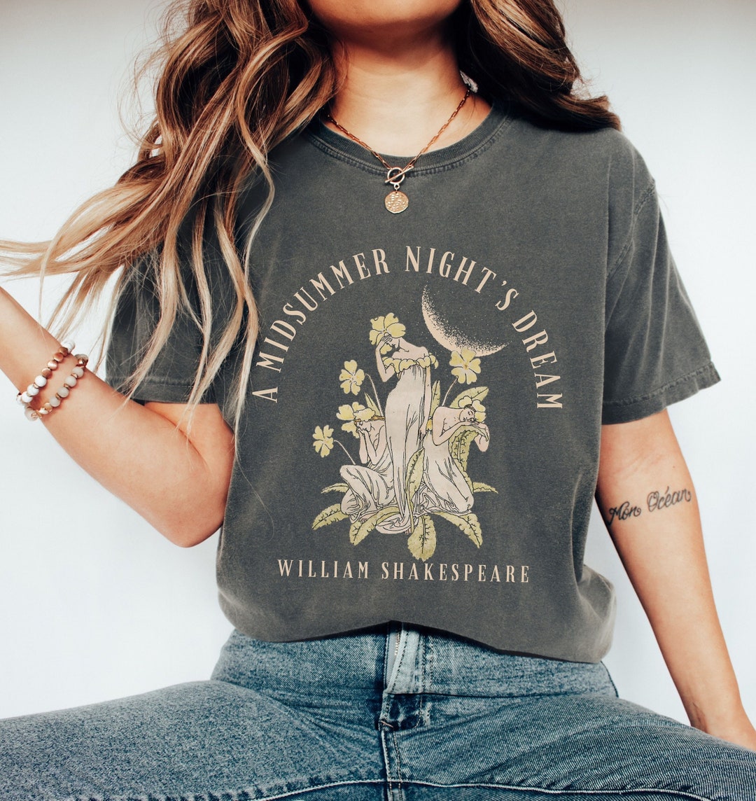 Shakespeare Shirt, A Midsummer Nights Dream, Fairy Grunge Shirt, Poet ...