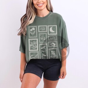 Book Lover Stamp Shirt for Reader, Librariancore Booktrovert Shirt, Romantasy Merch, Book Club Late Night Reader Bookish Gifts,Library Shirt Moss