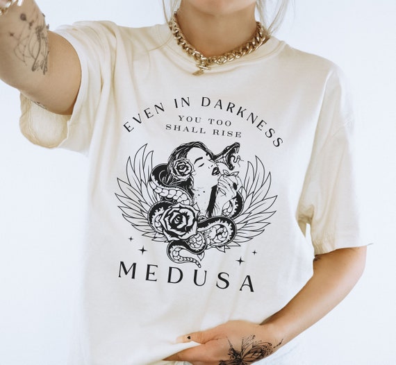 Vintage Style Goddess Medusa Shirt, Snake T Shirt, Greek Mythology, Grunge Greek Apparel