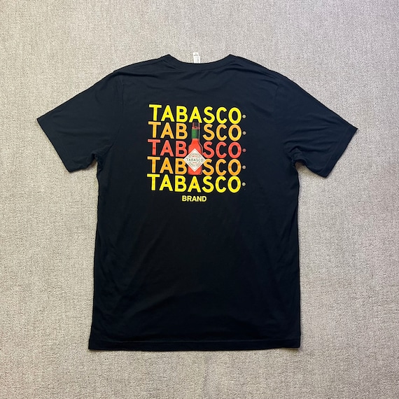 Tabasco T Shirt Graphic Print Novelty Hot Sauce Vintage Pepper 
