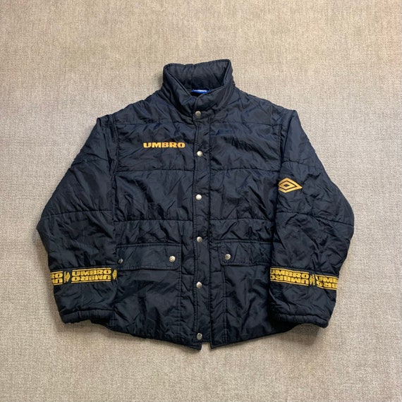 Umbro Puffer Jacket Coat Hooded Vintage Retro Poly Filled Y2K L - Etsy