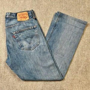 Levi&#39;s 501 Jeans Straight Leg Distressed Vintage Knopfleiste Acid ash 32x34
