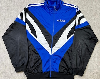 90s 00s Y2K Adidas Jacket –Bold Colors adidas Originals Men's Graphics Y2K Track Top, Black/Orange