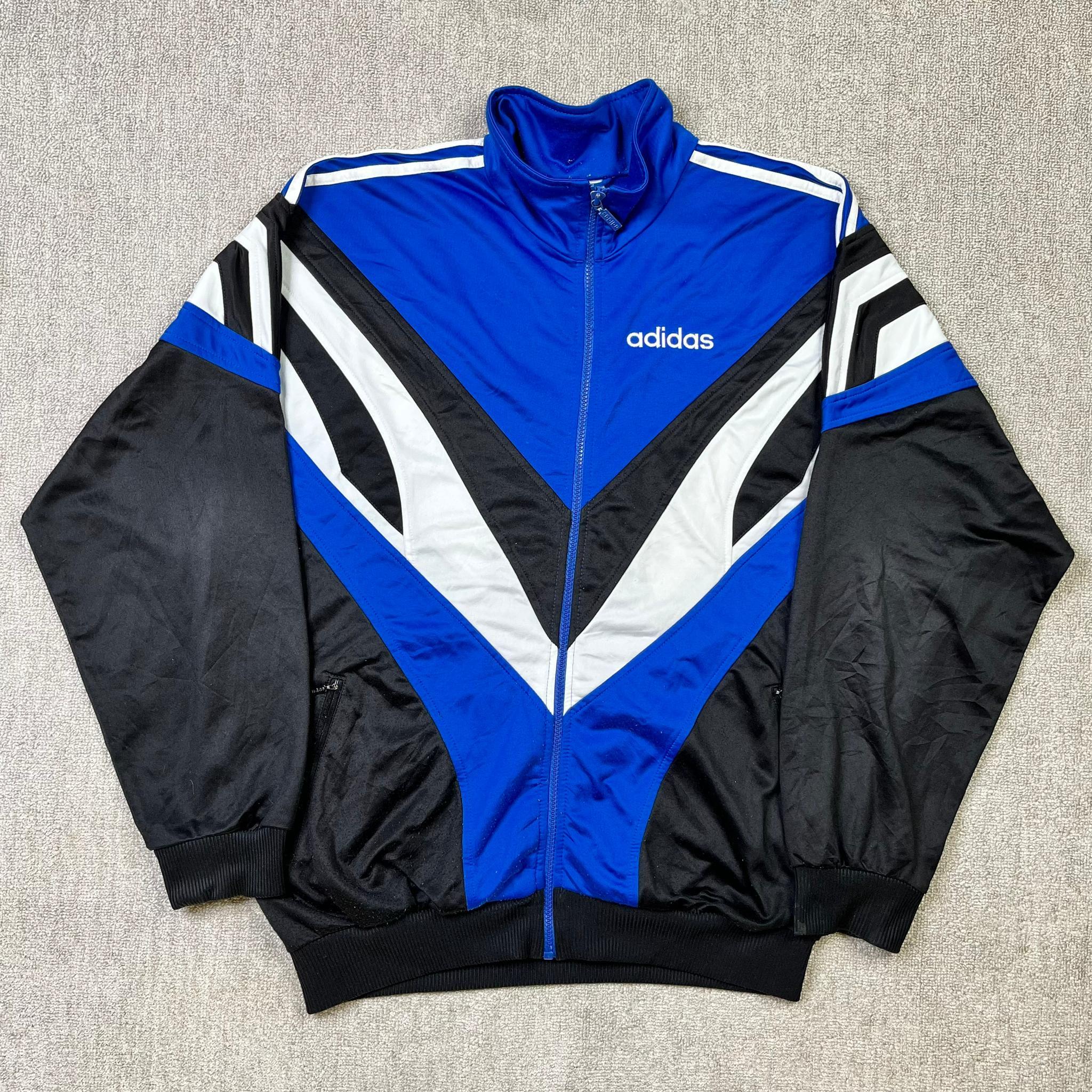 Adidas Originals Tracksuit Top Track Jacket 80s Vintage Oversized