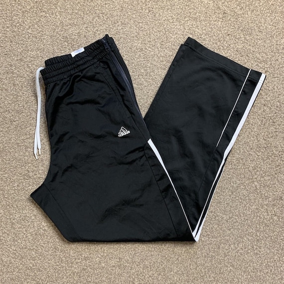 Adidas Tracksuit Bottoms Track Pants Zip Vintage Joggers L 