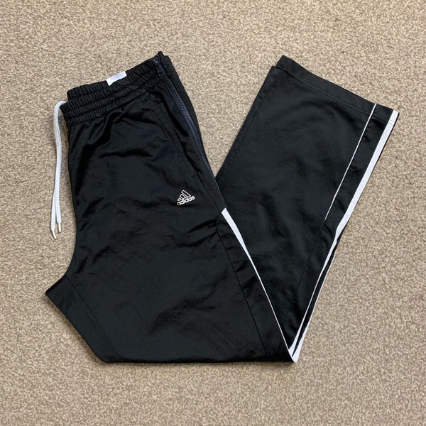 Adidas Tracksuit Bottoms Track Pants Zip Vintage Joggers L