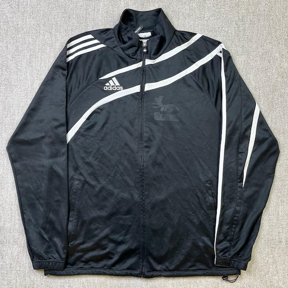 トップス y2k 00s old adidas track jacket size O RARE Vintage Y2K Adidas Three Stripe Track Jacket Trefoil