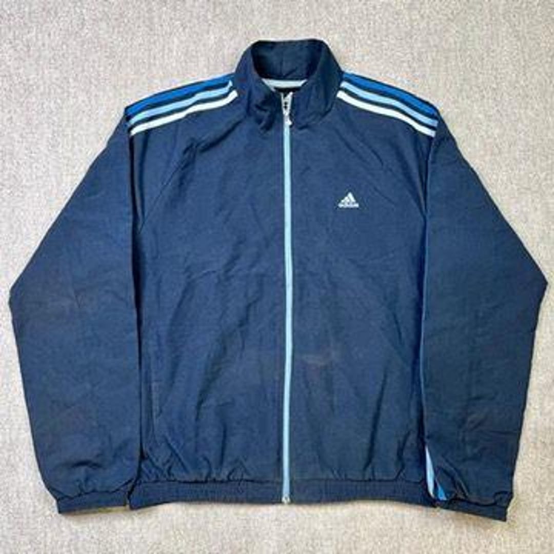 00'S adidas CLIMALITE WESTSIDE METROS jersey track jacket, men's size L / eaa488098