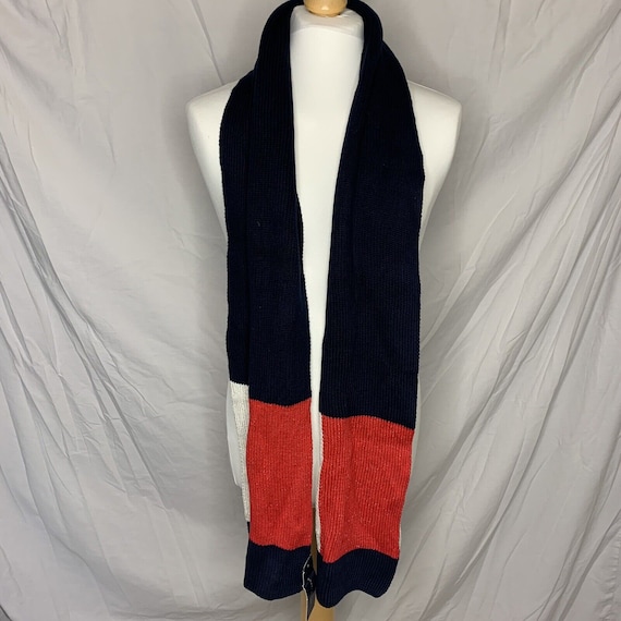 BRAND NEW Tommy Hilfiger Scarf Large Flag Metallic Threading 100