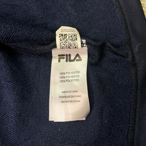 Fila Track Jacket Thermal Tracksuit Top Full Zip Vintage Collared Blue L image 5