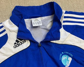 Adidas Tracksuit Top Track Jacket Vintage Finland Y2K 00s
