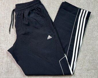 Adidas Tracksuit Bottoms Track Pants Zip Vintage Joggers L