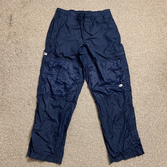 Nike Vintage y2k blue shimmer nylon track pants with stripes