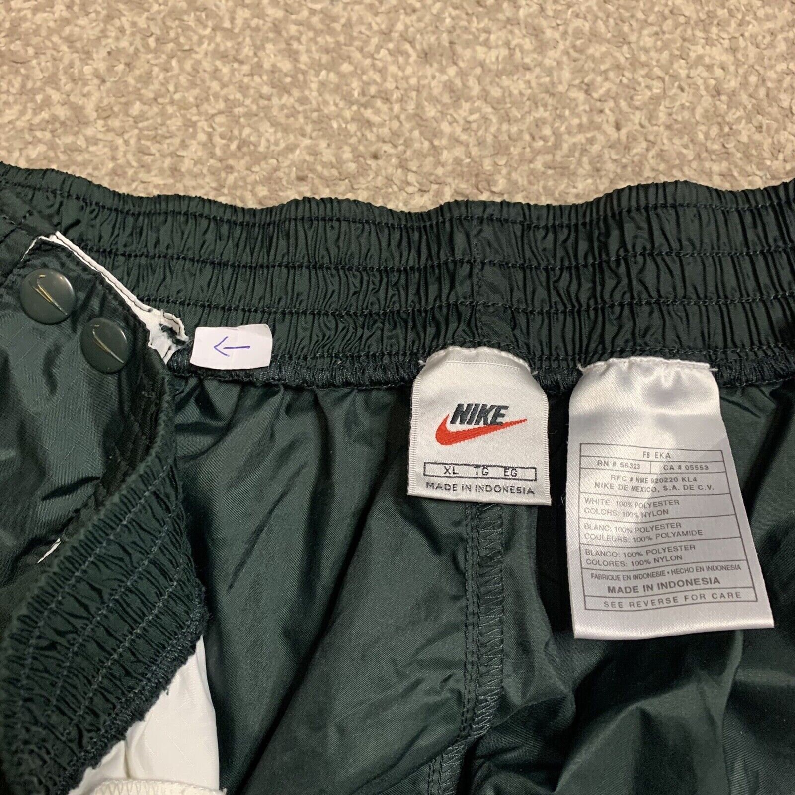 Nike Tracksuit Bottoms Track Pants Joggers Poppers Jogging Vintage