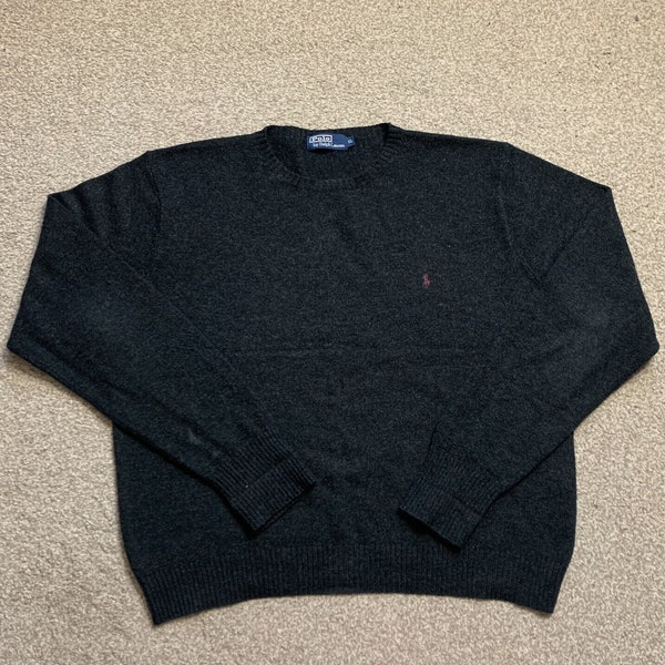 Ralph Lauren Pullover Knit Stricksweat Vintage Pullover Polo XL