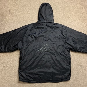 Adidas Jacket Coat Puffer Padded Vintage Poly Filled Spell Out Retro 90s XL/2XL