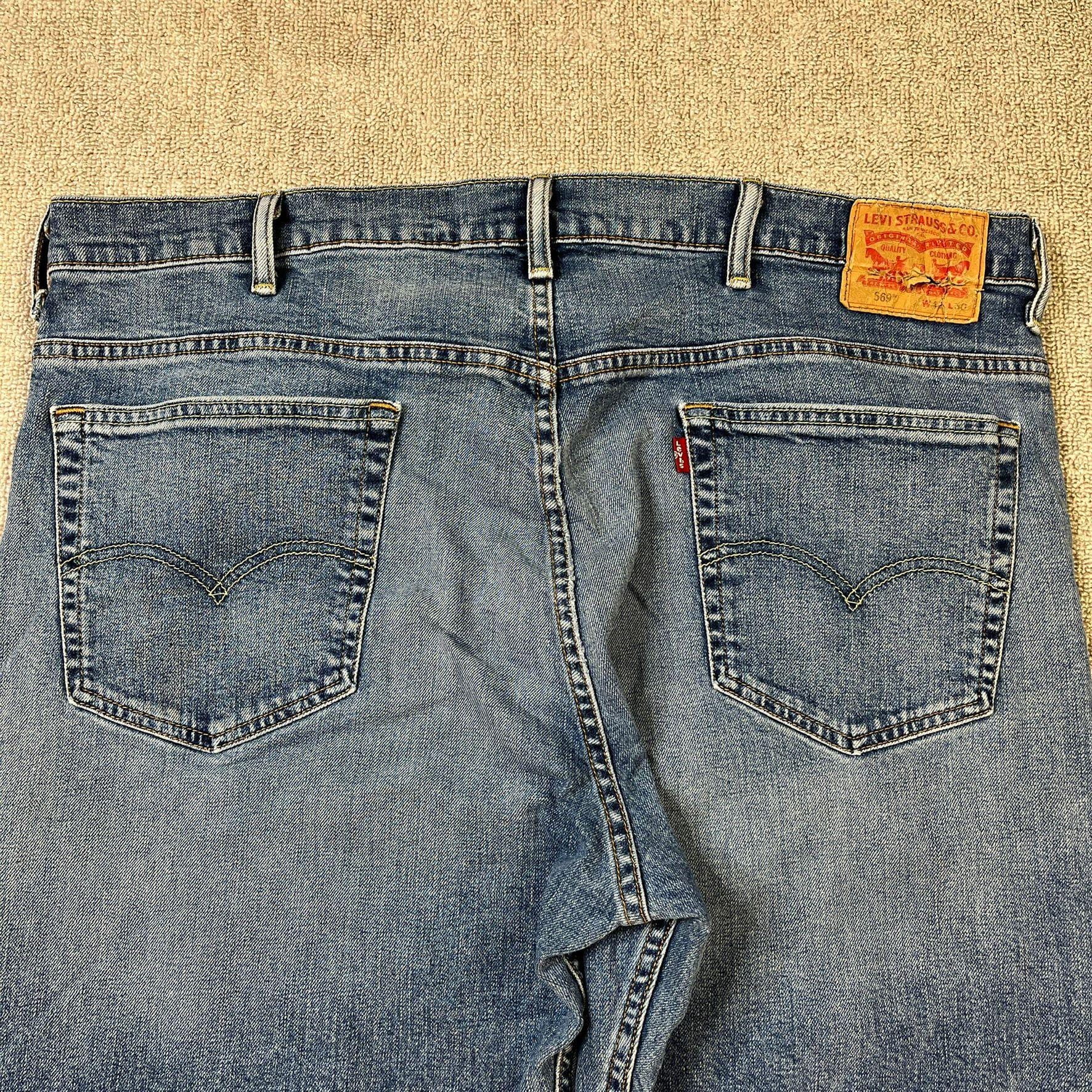 Levi's 569 Jeans Straight Leg Carpenter Vintage Zip Fly Acid Wash