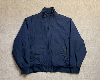 Fila Bomberjacke Windbreaker Vintage Full Zip Lässig Navy Nylon L