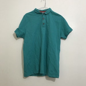 Camiseta polo vintage com botões e pulôver M