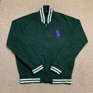 Ralph Lauren Zip Jumper Sweatshirt Varsity Jacket Letterman Polo XL