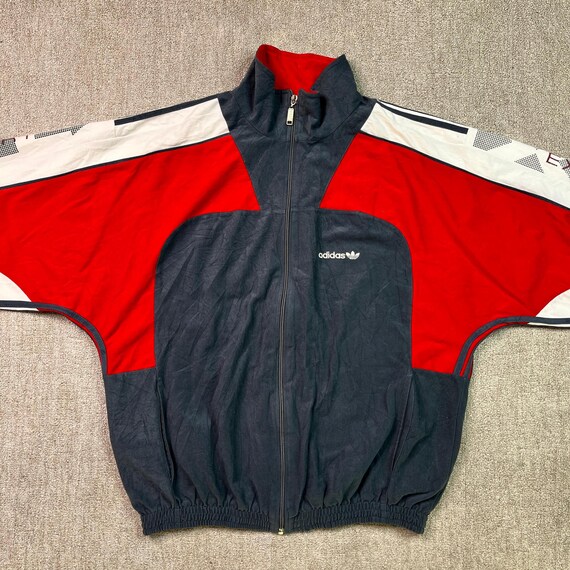 Adidas Originals Tracksuit Top Track Jacket Full Zip 80s Spellout