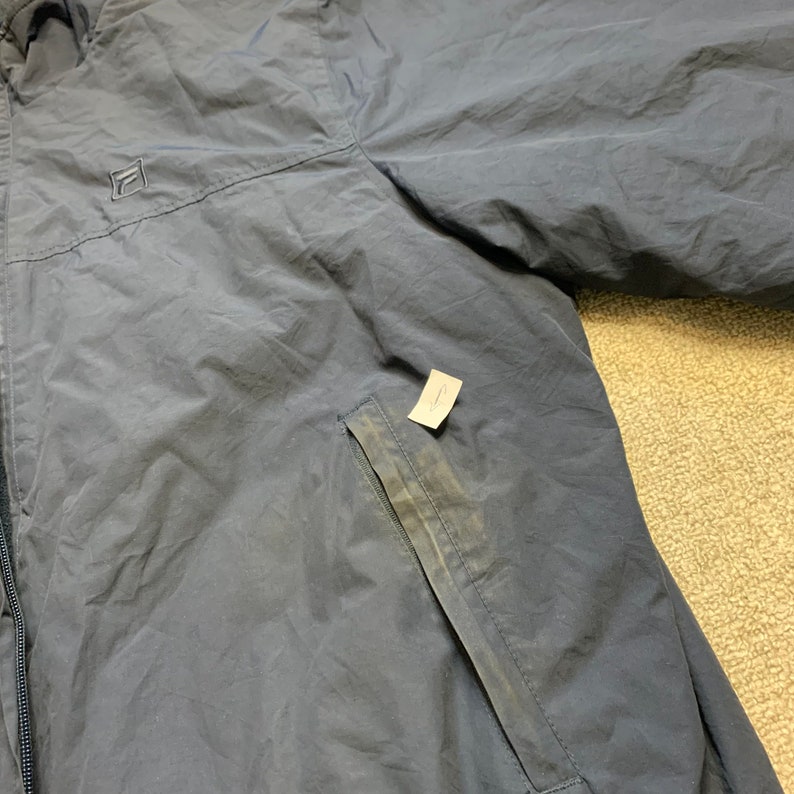 Fila Bomber Jacket Windbreaker Vintage Full Zip Casual Navy Nylon L image 6