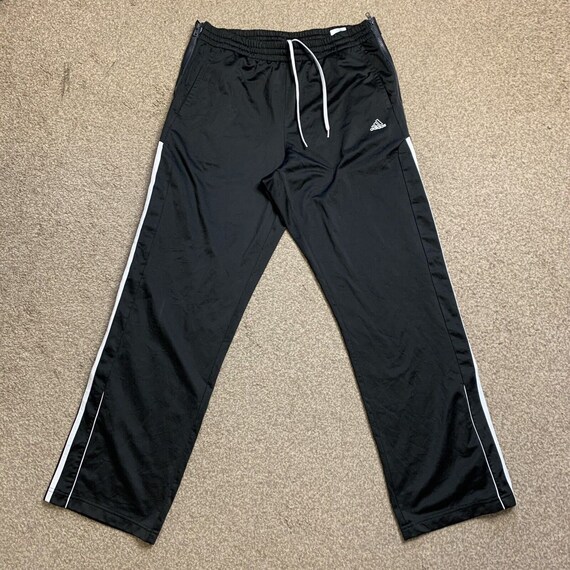 Adidas Tracksuit Bottoms Track Pants Zip Vintage … - image 2