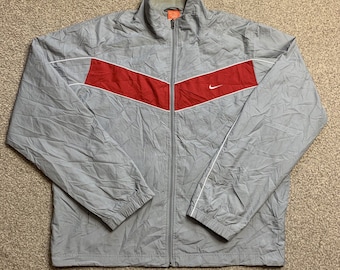 Nike Windbreaker Jacket Tracksuit Top Vintage Y2K Full Zip Retro XL