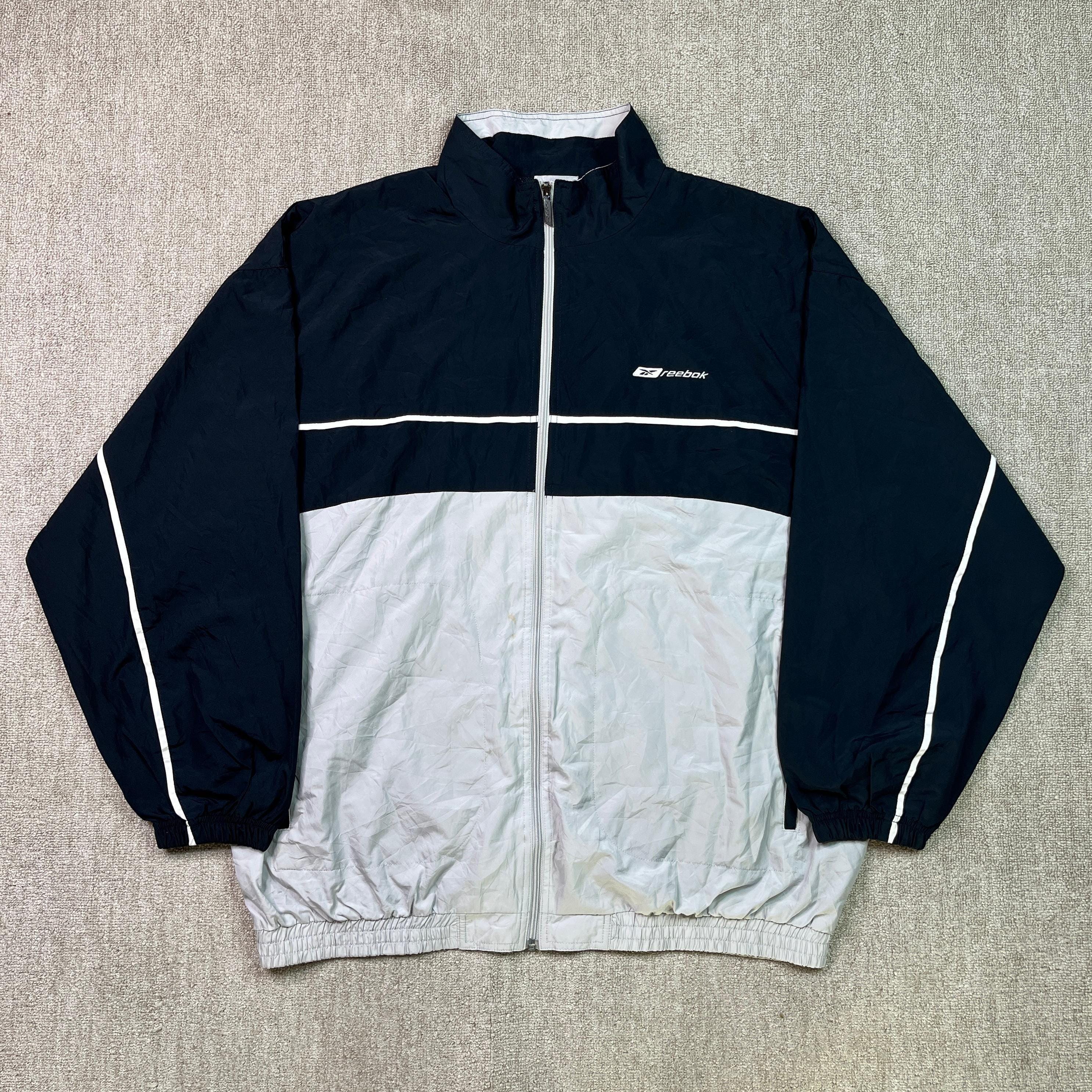 Reebok Windbreaker Tracksuit Top Track Jacket Full Zip 2000s