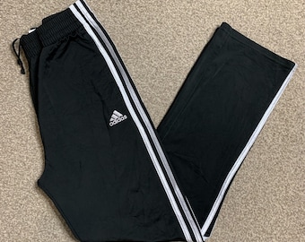 Adidas Track Pants 90s Gym Jogging Running Navy Blue Striped, Shop Exile