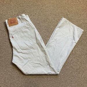 Levi’s Jeans 417 Chinos Straight Leg Relaxed Fit Zip Fly Vintage Trousers White 32x30