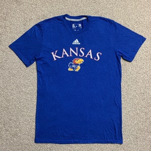 Adidas T Shirt  Graphic American Spell Out Kansas Tee S