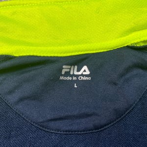 Fila Track Jacket Thermal Tracksuit Top Full Zip Vintage Collared Blue L image 4