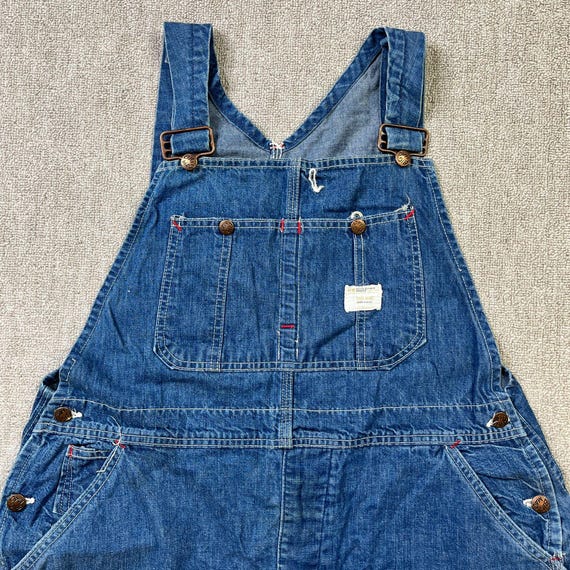 Big Mac Dungarees Overalls Carpenter Jeans Vintage Button Fly Mid