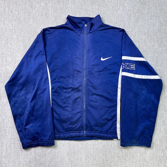 Nike Tracksuit Top Track Jacket 90s Full Zip Spellout Womens