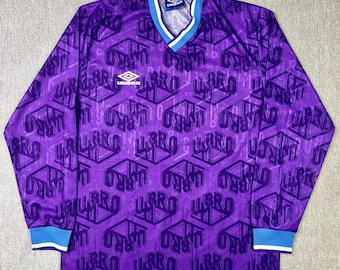Umbro Football Jersey 90s Training Top Pullover Henley Neck Umbro Football Jersey 90s Training Top Pullover Henley Neck