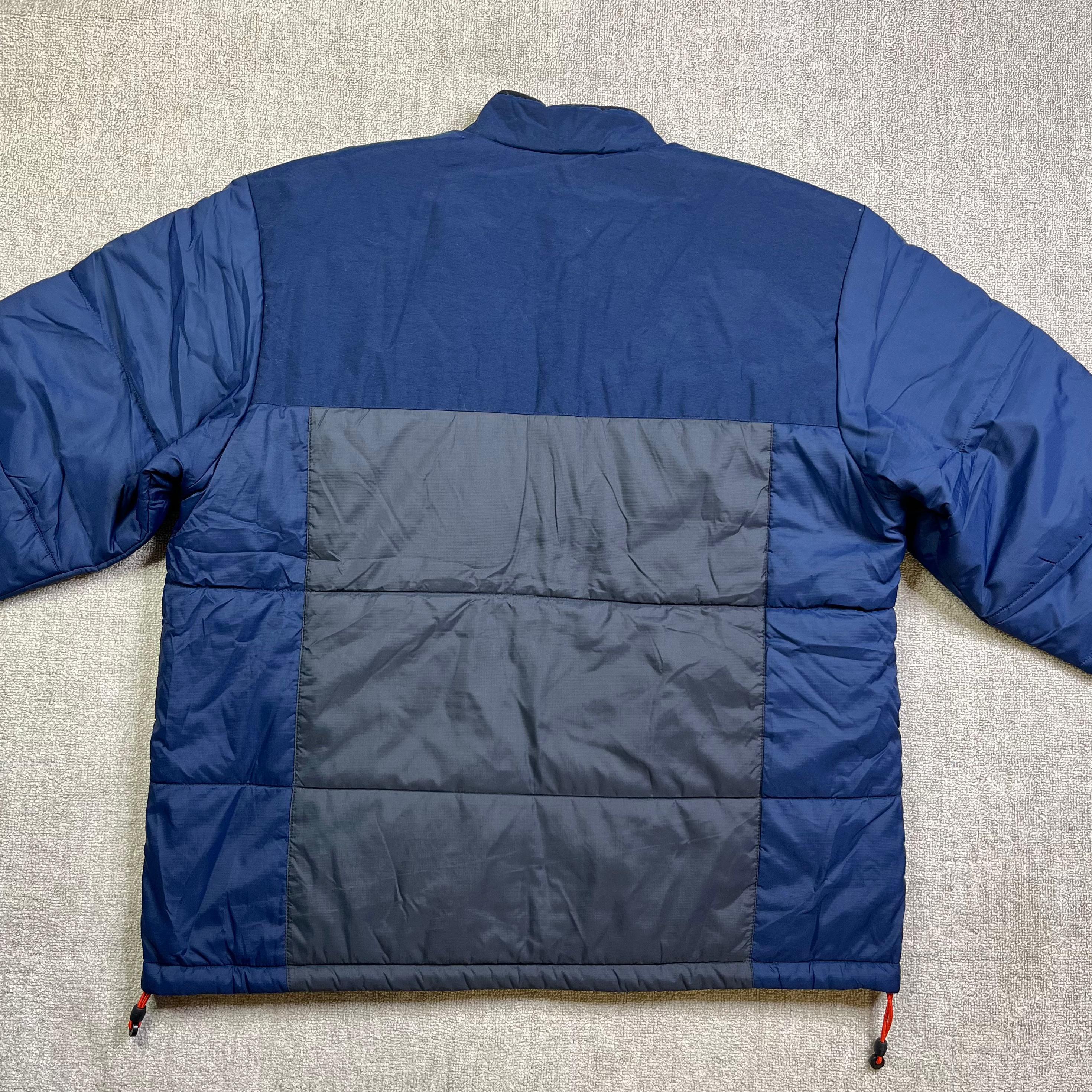 Nike Padded Jacket Coat Blue Grey Full Zip Y2K Autumn Winter