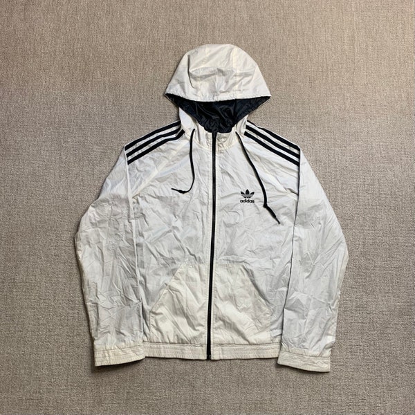 Adidas Jacket Windbreaker Reversible 2 in 1 Hooded Vintage Y2K 00s S