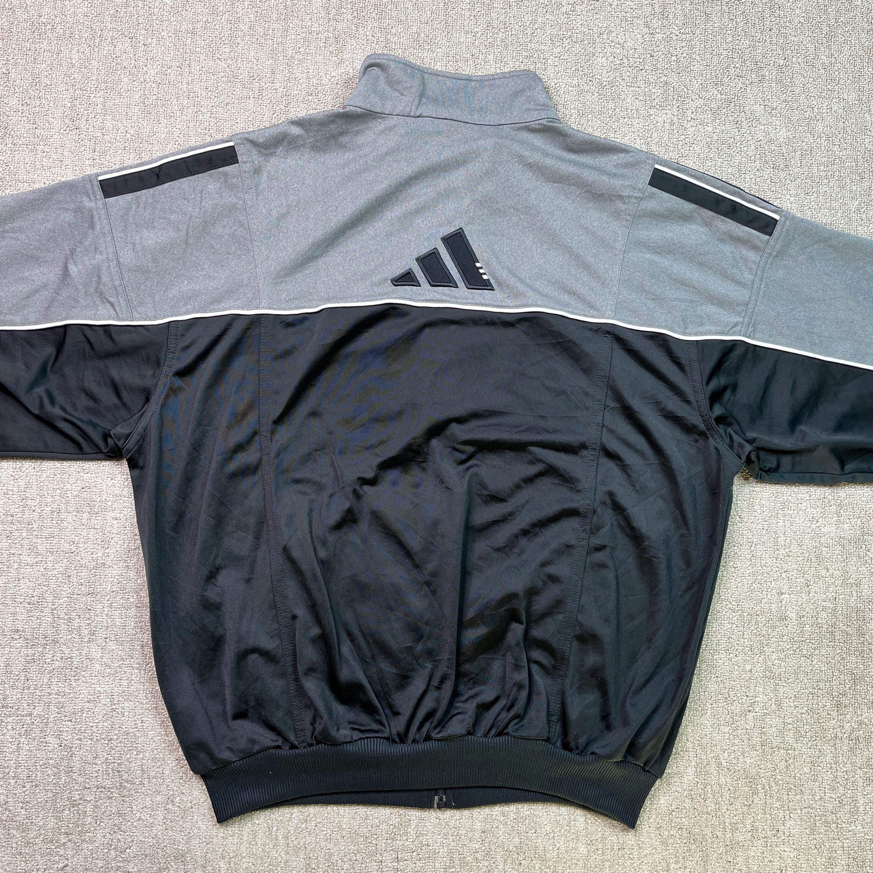 Adidas Tracksuit Top Track Jacket Full Zip 2000s Y2K Vintage Large