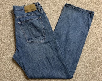 Nautica Jeans Pantalones vaqueros de corte relajado con pierna recta y bragueta con cremallera vintage 35x32