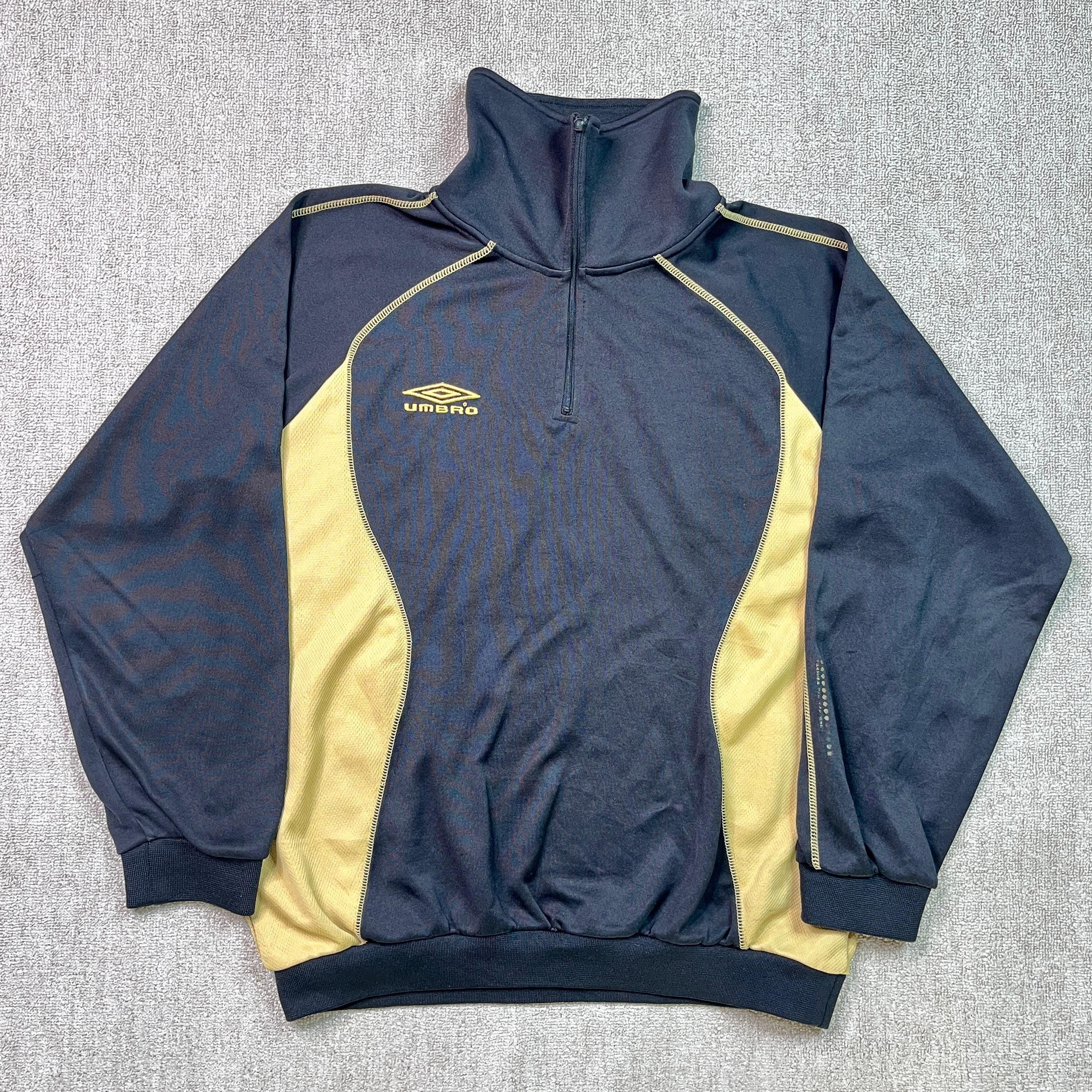 Pull Vintage Umbro (marron/bourgogne, Taille M, Coton, Très Bon état)